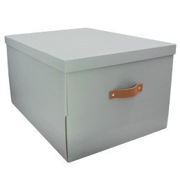 Boîte de rangement en carton gris
