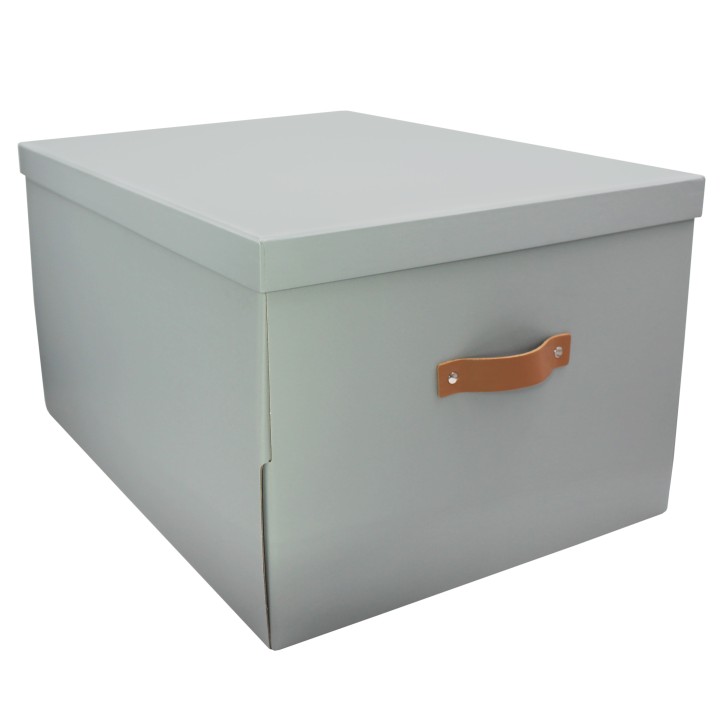 Boîte de rangement en carton gris