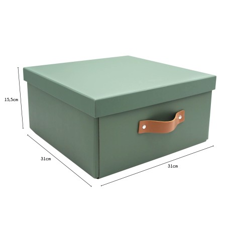 Detail of Boîte de rangement en carton vert