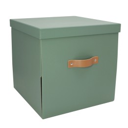 Boîte de rangement en carton vert