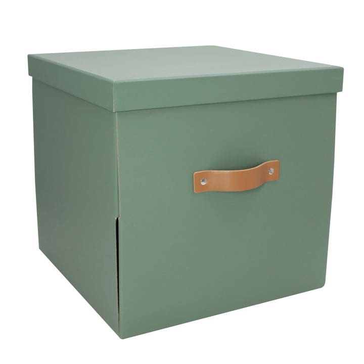 Boîte de rangement en carton vert