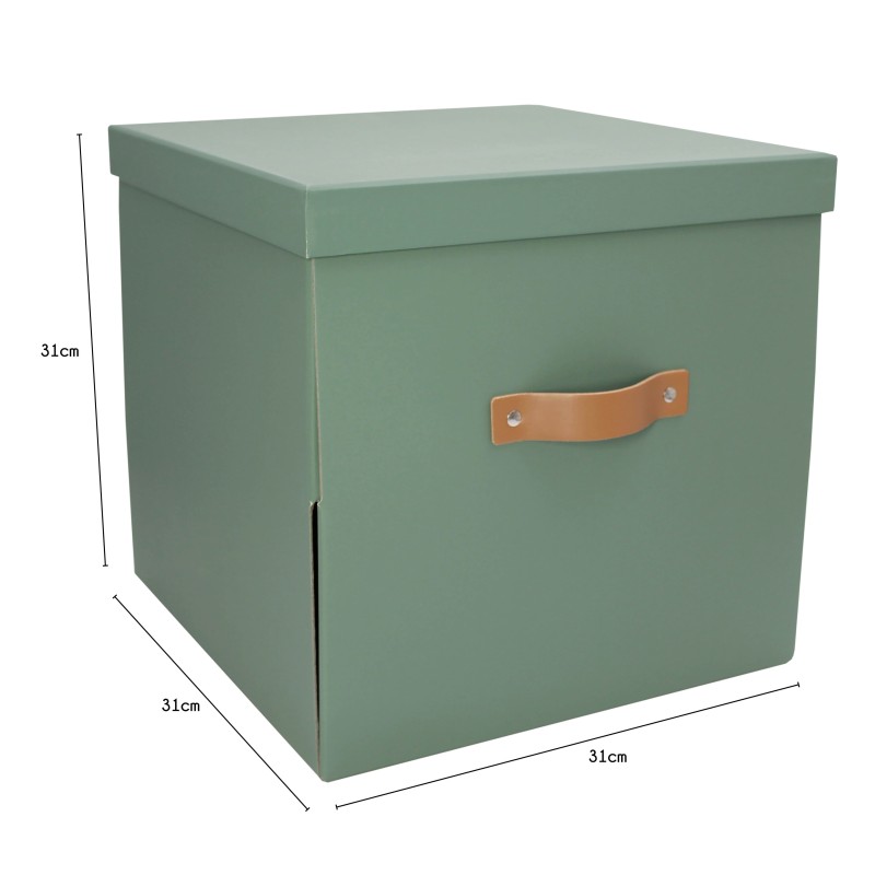 Detail of Boîte de rangement en carton vert