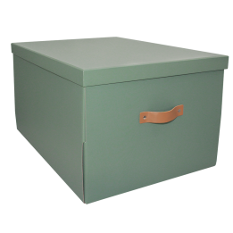 Boîte de rangement en carton vert