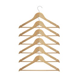 Lot de 6 cintres en bois