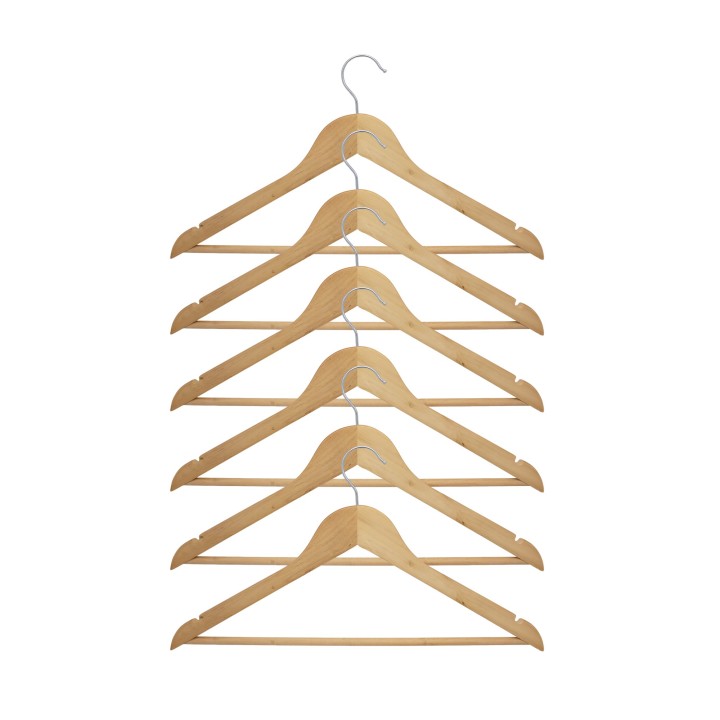 Lot de 6 cintres en bois