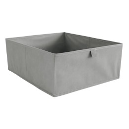 Bac de rangement en plastique gris
