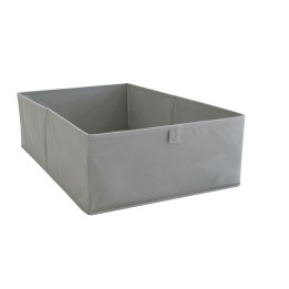 Bac de rangement en plastique gris