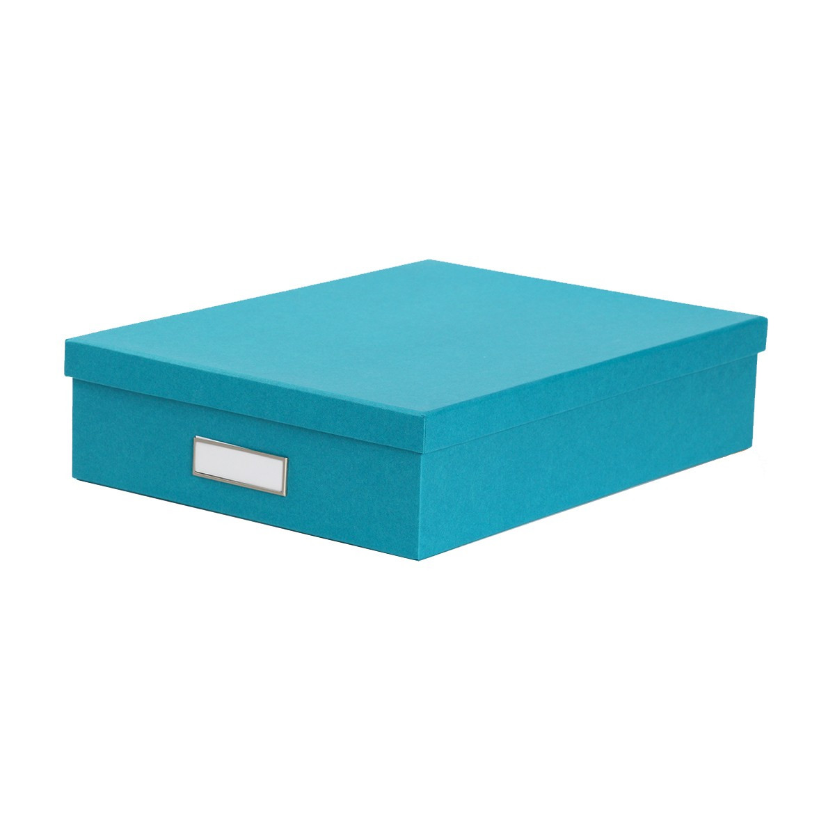 Boîte de rangement A4 en carton turquoise Rangement bureau
