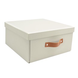 Boîte de rangement en carton blanc