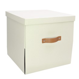 Boîte de rangement en carton blanc