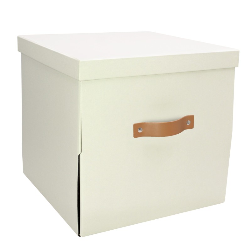 Detail of Boîte de rangement en carton blanc