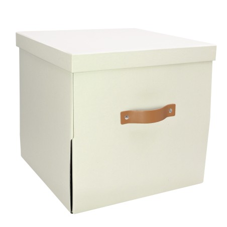 Detail of Boîte de rangement en carton blanc