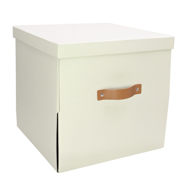 Boîte de rangement en carton blanc