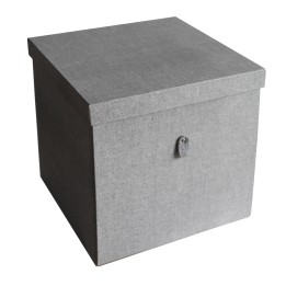 Boîte de rangement en carton gris