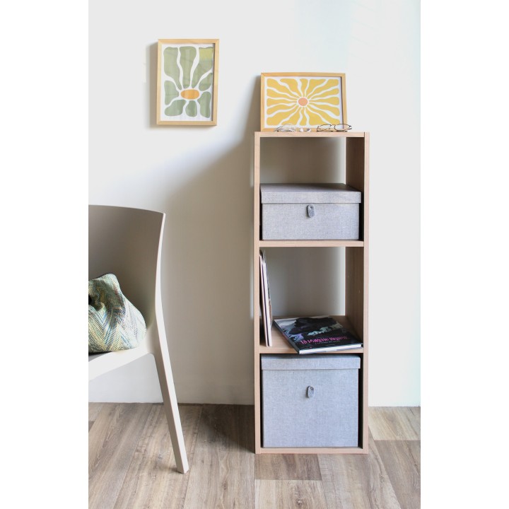 Boîte de rangement en carton gris