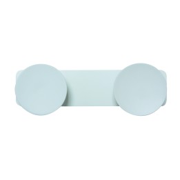 Porte-manteaux 2 têtes blanc en bois