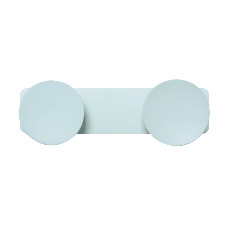 Porte-manteaux 2 têtes blanc en bois