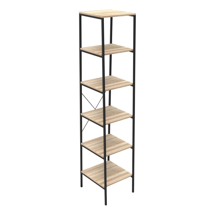 Colonne de rangement en bois noir