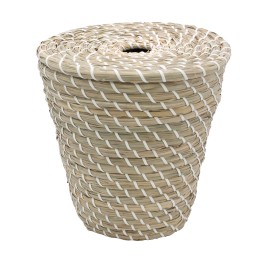 Poubelle de salle de bain en paille