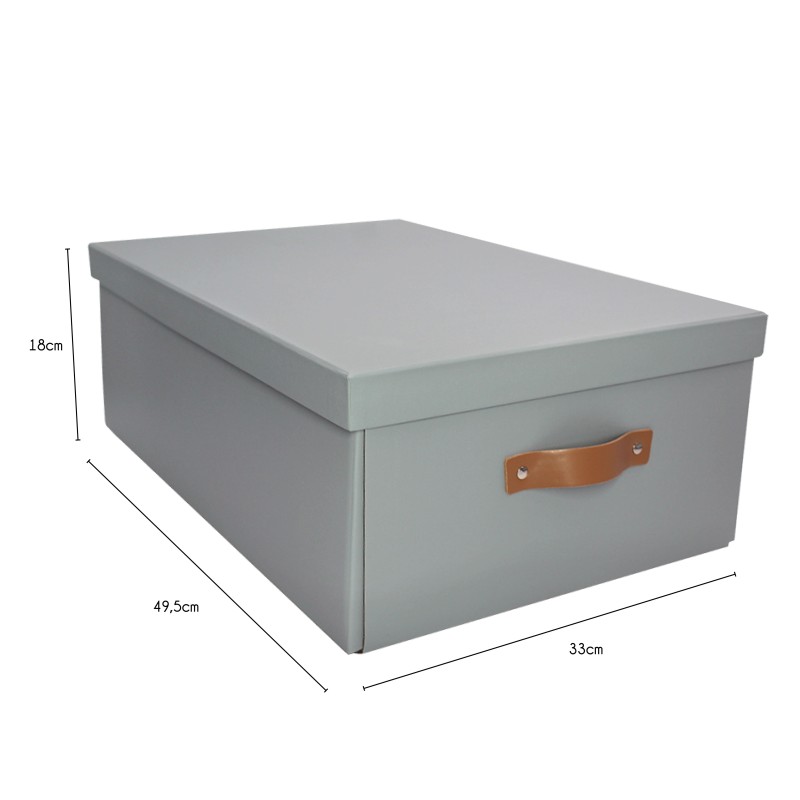 Detail of 2 caisses de rangement en carton
