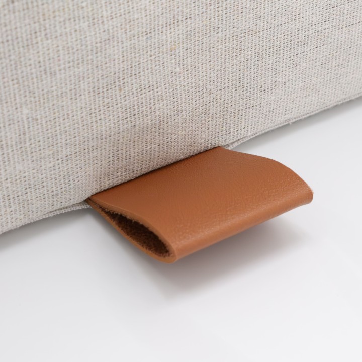 Boîte de rangement en tissu avec couvercle beige - 35x47x16