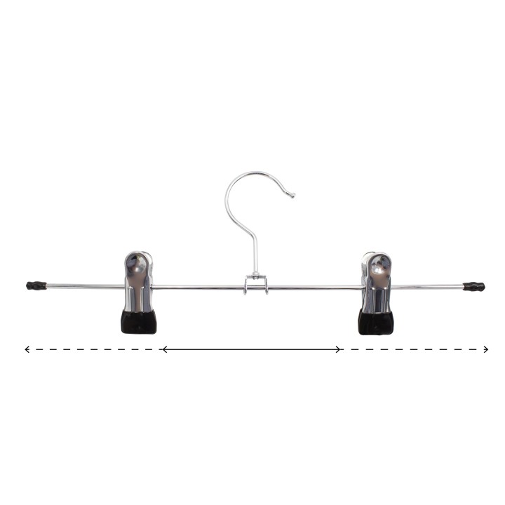 Cintres métal à pinces - Rangement vêtements