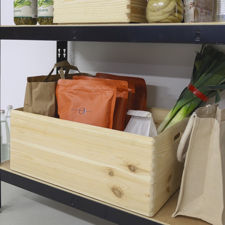 Casier de rangement en bois - 40x60x24 cm