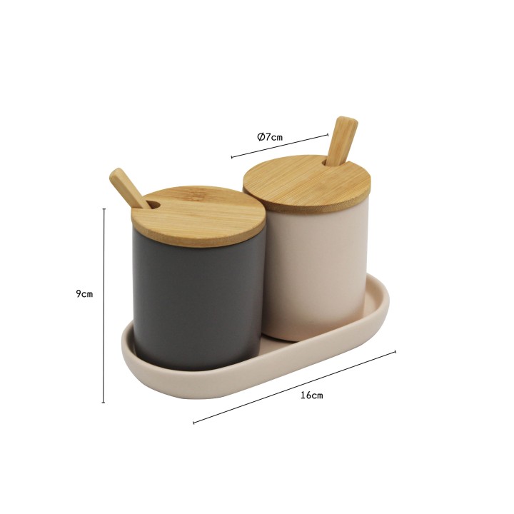 Sucrier en céramique avec cuillère - Cuisine