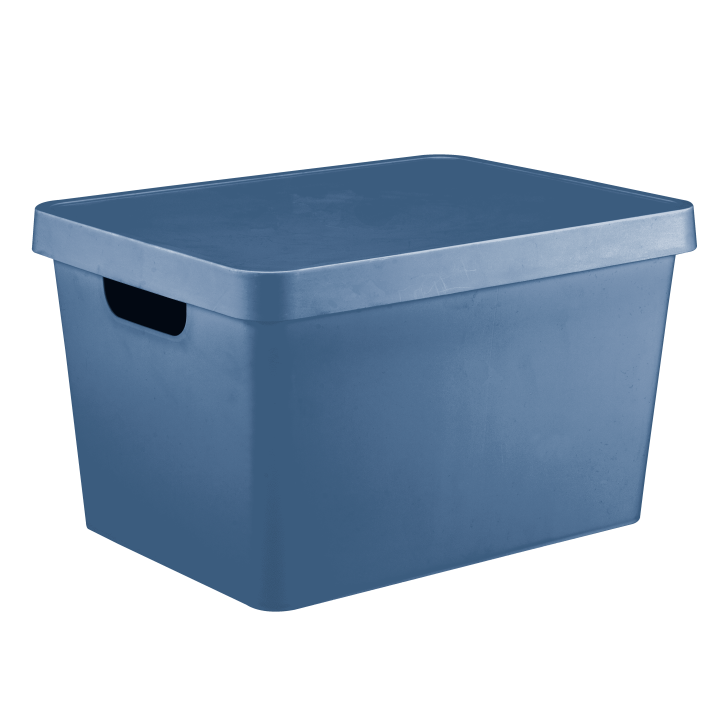 Boîte de rangement en plastique bleu - 17 litres