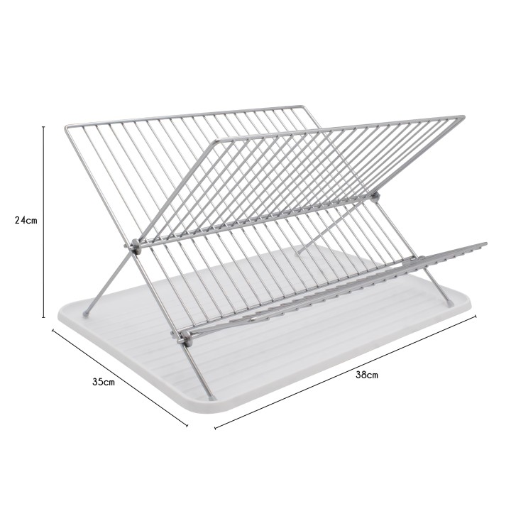 Egouttoir à vaisselle compact - 12 assiettes et couverts