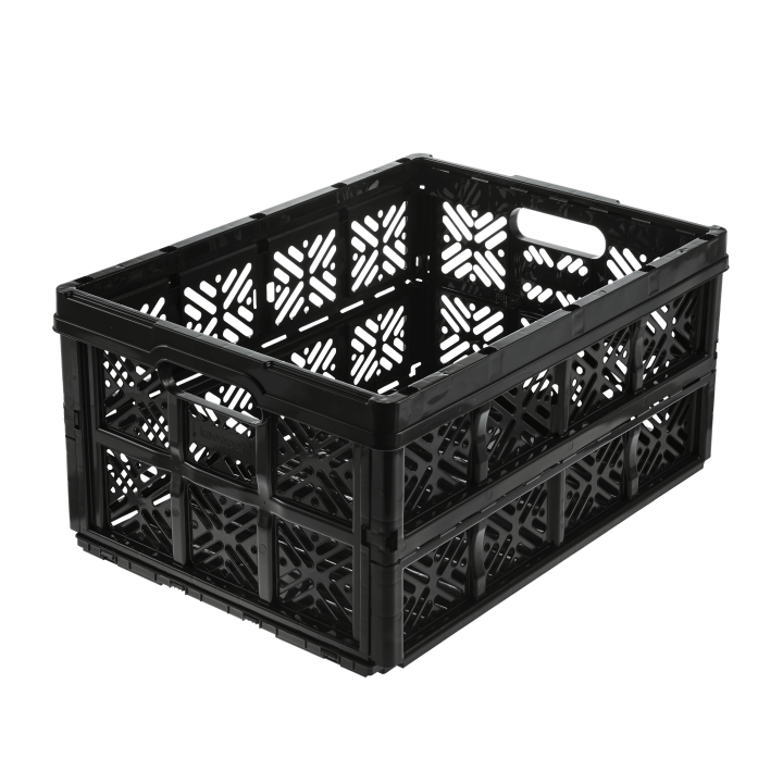 Cagette empilable et pliable noire - Garage