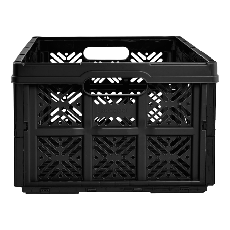 Detail of Cagette pliable en plastique noir 32 L