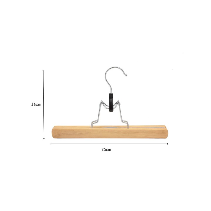 Cintres en bois FSC pour pantalon ou jupe - 25 cm de long