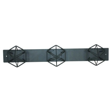 Porte-manteaux 3 têtes en métal gris