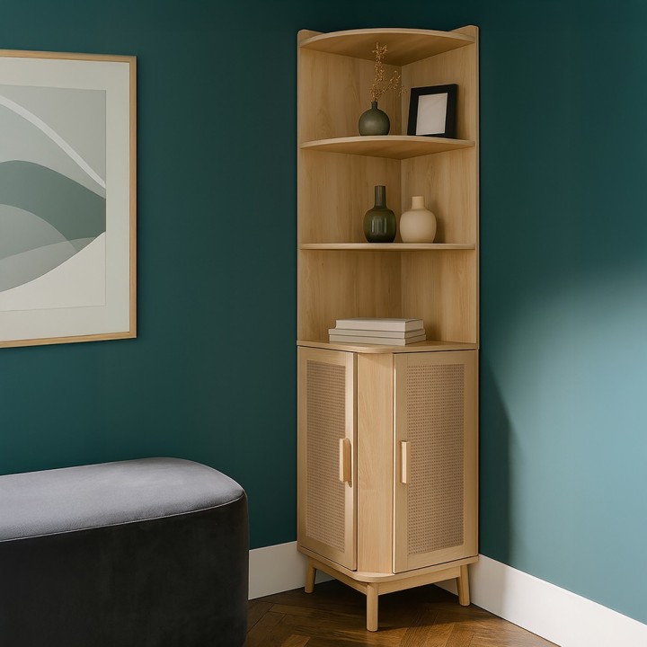 Meuble d'angle en bois 40 x 40 x 172 cm