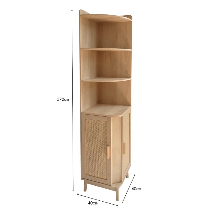 Meuble d'angle en bois 40 x 40 x 172 cm