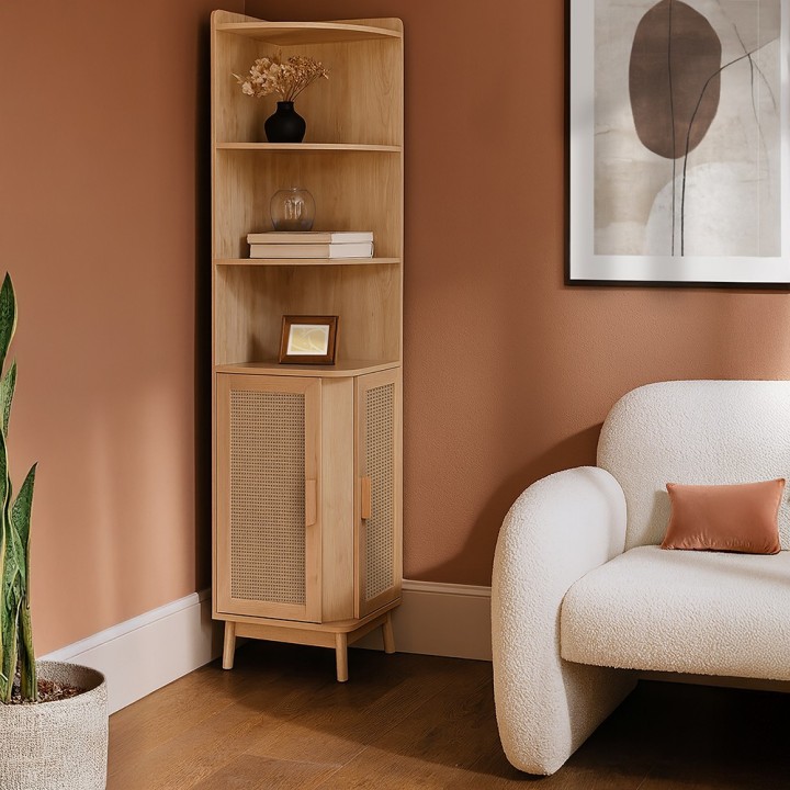 Meuble d'angle en bois 40 x 40 x 172 cm