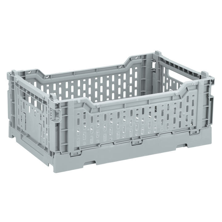 Mini cagette grise empilable et pliable