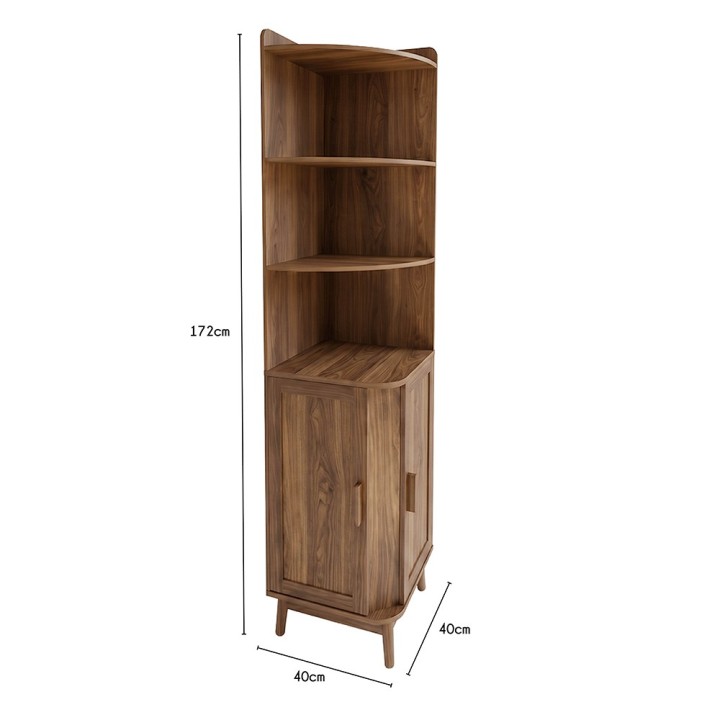Meuble d'angle en bois 40 x 40 x 172 cm