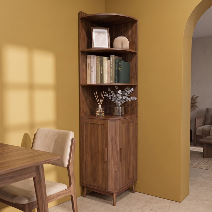 Meuble d'angle en bois 40 x 40 x 172 cm