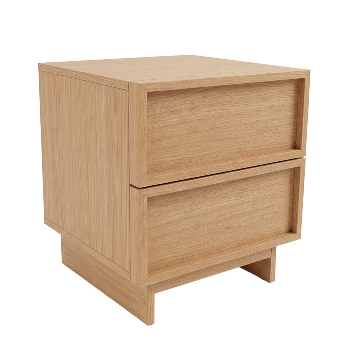 Table de chevet en bois 2 tiroirs