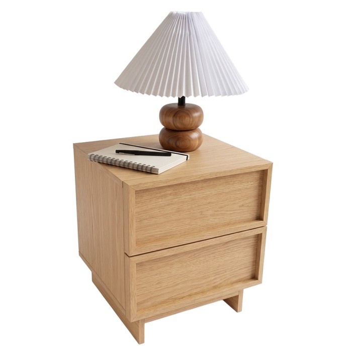 Table de chevet en bois 2 tiroirs