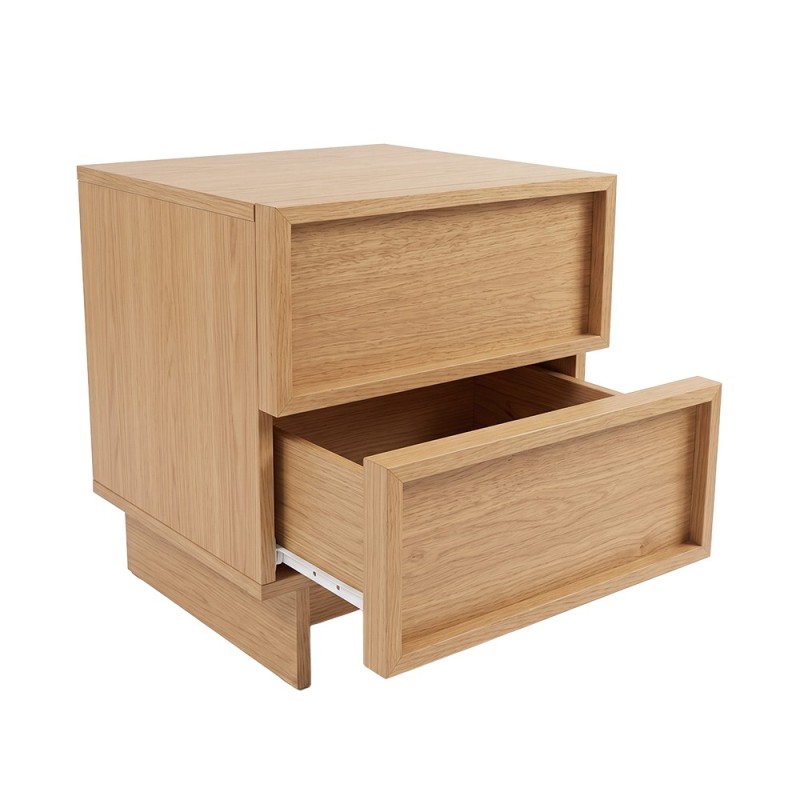 Detail of Table de chevet en bois 2 tiroirs