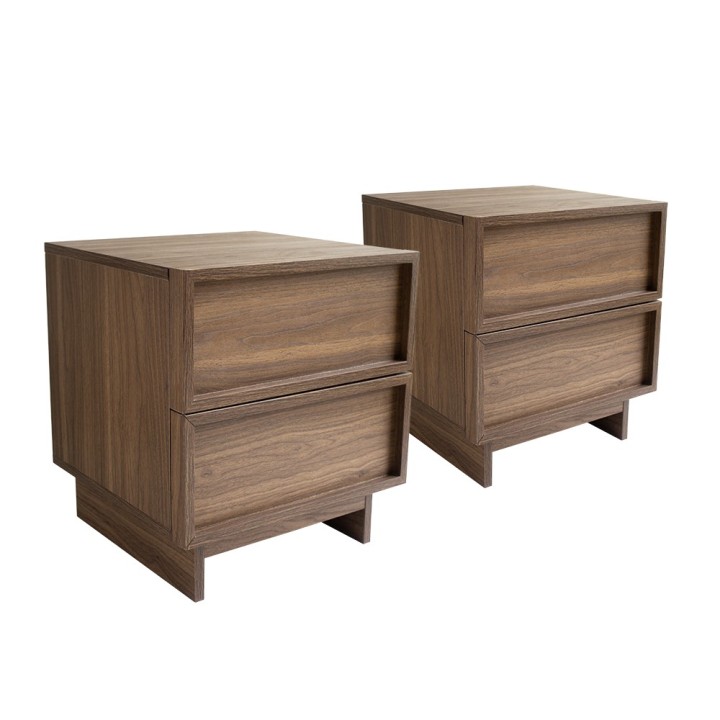 Table de chevet en bois 2 tiroirs