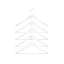 Lot de 5 cintres en bois naturel