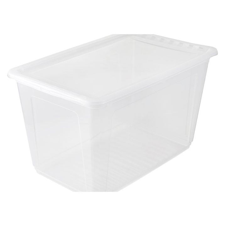 Boîte de rangement en plastique transparent 52 litres - 35x59x39