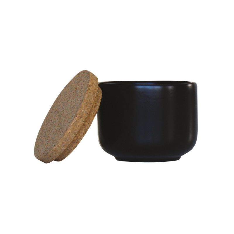 Detail of Pot à coton en céramique noir