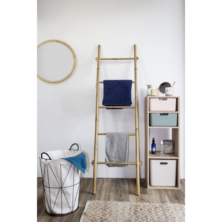Echelle porte serviettes de salle de bain - En bambou - 180cm x 55 cm