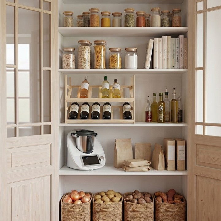 Range-bouteilles en pin
