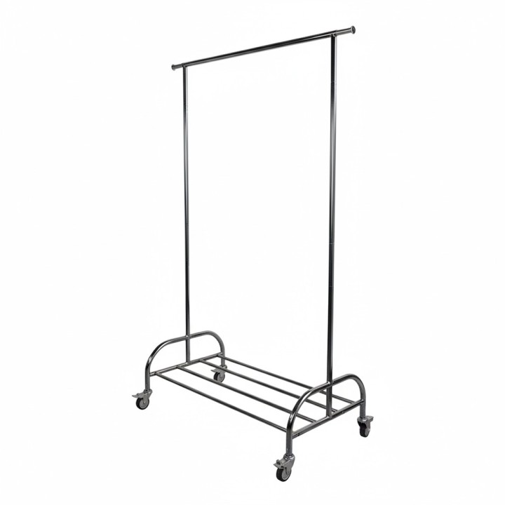 Portant à roulettes - Vêtements - Inox